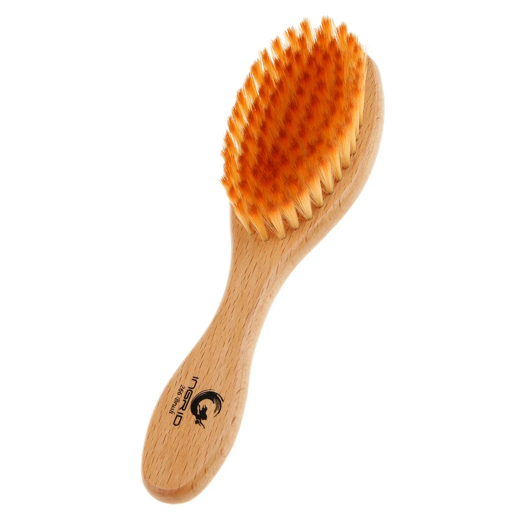 Ultra Soft Baby Hair Brush Comb Wooden Handle for Newborn Toddler Infant Hairbrush Neck Face Duster Brush