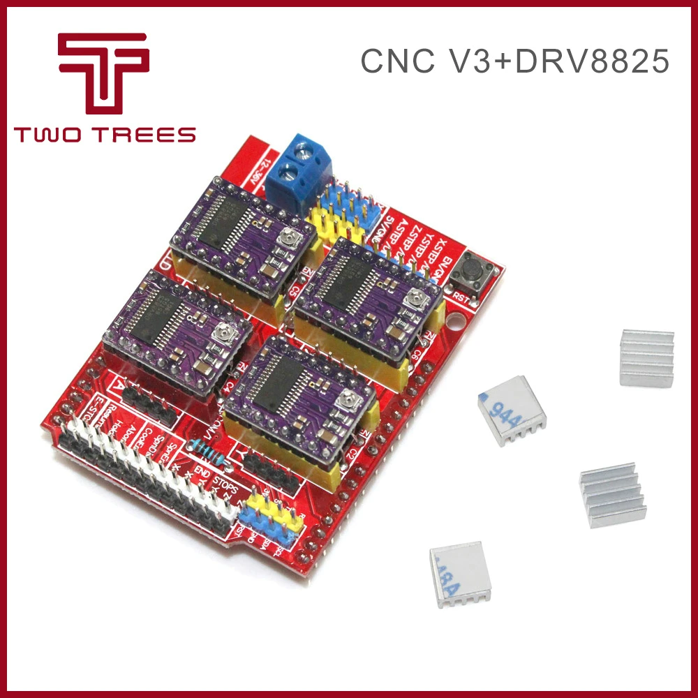 Cnc щит v3 гравировальный станок 3d принтер + 4 шт. A4988/DRV8825 драйвер Плата расширения UNO