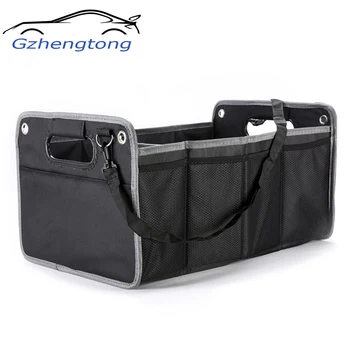

Gzhengtong Canvas Car styling Performance emblem Large Capacity Vehicle Storage Box Black Color Folding Box fit for All Car