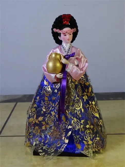30 см корейские куклы модный подарок ремесла Сувенир ресторан отель украшения восточные традиционные корейские куклы meining - Цвет: style 12
