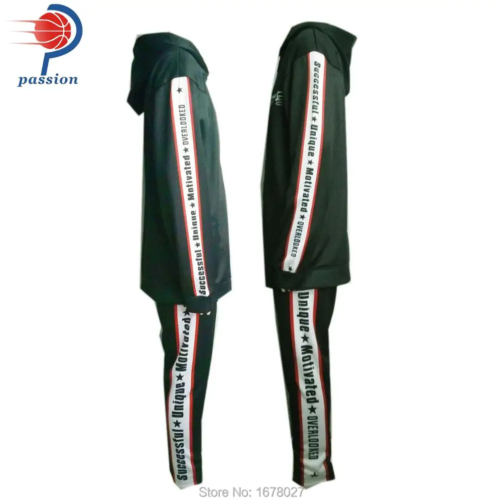 track pants and hoodies