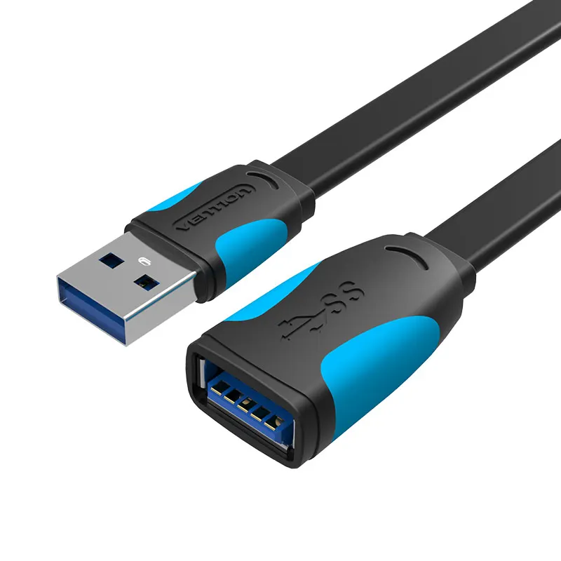 Vention USB 3,0 Удлинительный кабель Super speed Male To Female USB удлинитель 1 м 2 м 3 м USB с синхронной передачей данных удлинитель Кабель - Цвет: Черный