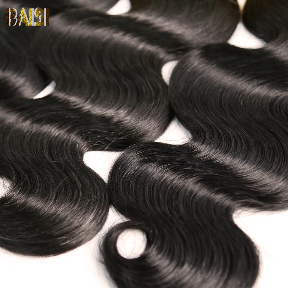 BAISI волосы необработанные малазийские натуральные волосы объемные волнистые волосы плетение 3 пучка человеческих волос