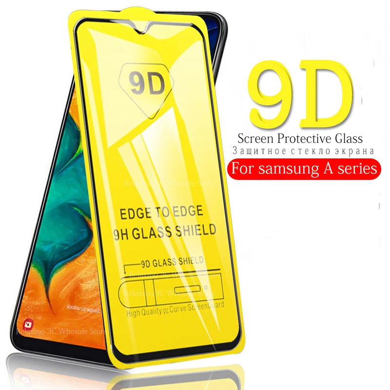 9D Full Glue For Samsung A40 A70 A30 A50 Protective Glass On The For samsung a50 Glass A 50 30 40 70 Tempered Glas safety Film afbeelding