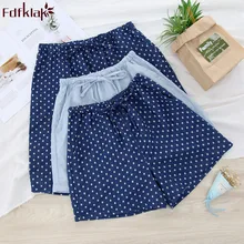 Fdfklak повседневные летние пижамы в горошек, штаны, короткие женские штаны для сна, Хлопковые женские пижамные штаны, одежда для сна, домашние штаны