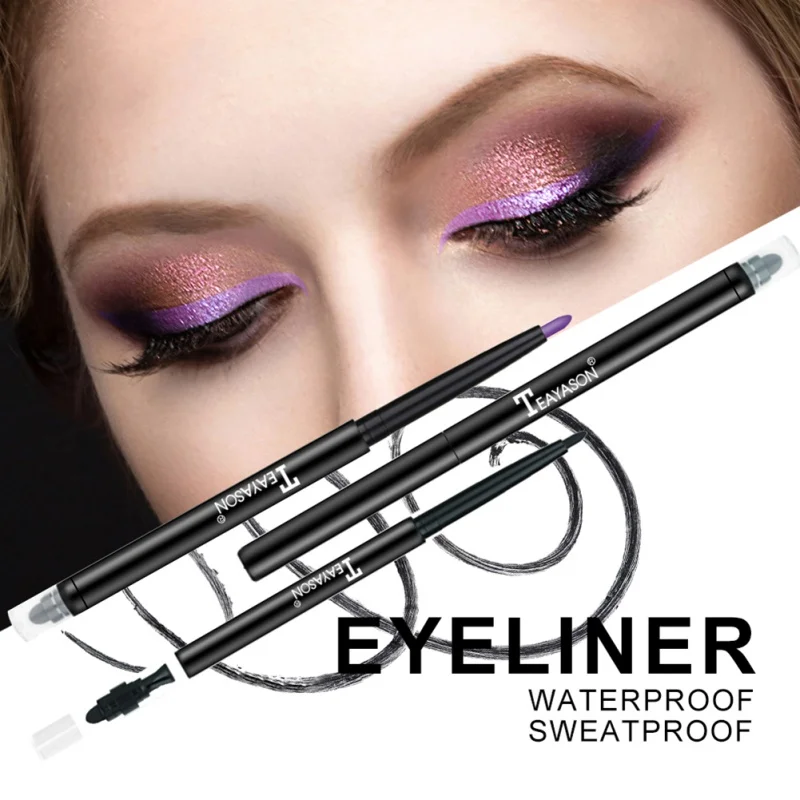 Double headed Colored Eye Shadow Pencil Pearlescent High light lying