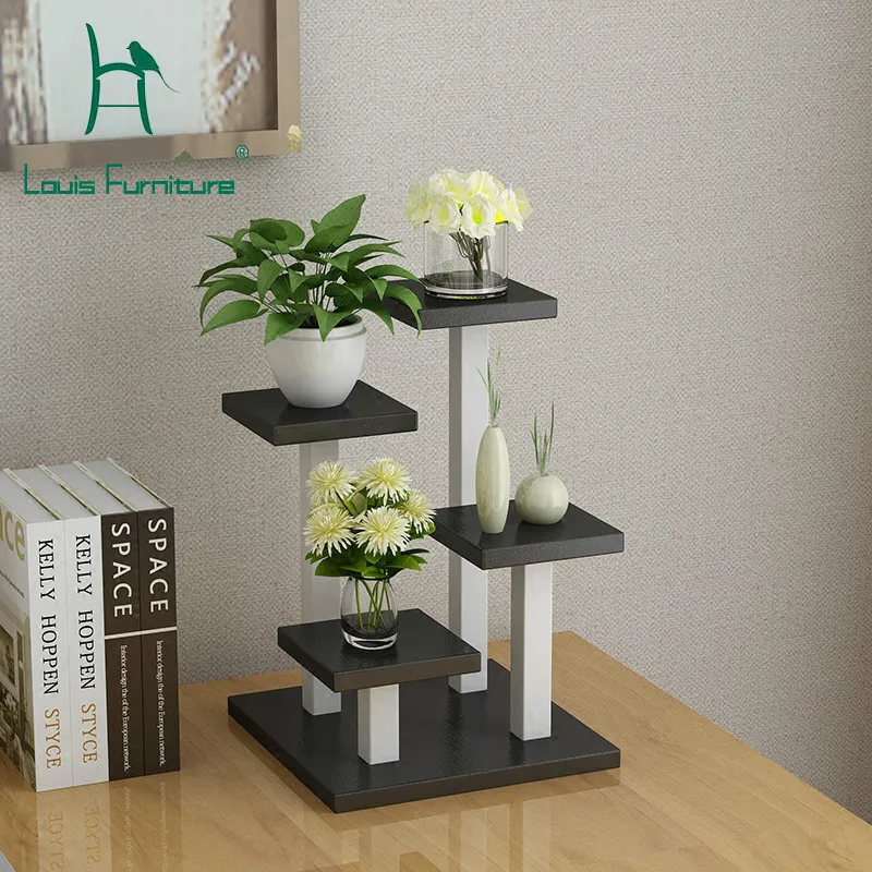 

Louis Fashion Plant Selves Minimalist Creative Mini Office Desktop Multi-function Ladder Store Modern