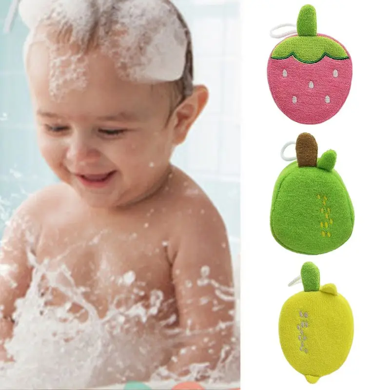 Детская мочалка, детский душ, хлопковый шар для детей, фрукты, животные, моделирование, губка, банное полотенце, принадлежности для купания, игрушки
