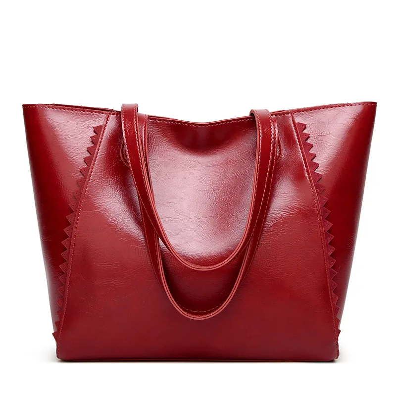 

Women Oil Wax Leather Designer Handbags High Quality Shoulder Bags Ladies Handbags Fashion brand PU leather women bags