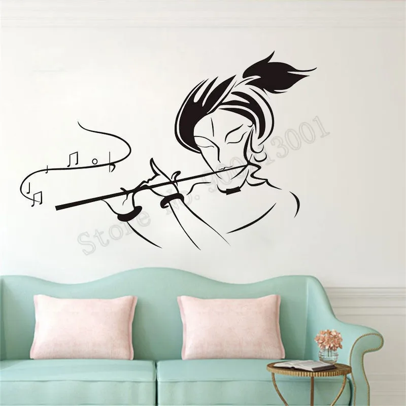 Pegatina De Pared Moderna Senor Krishna Habitacion Decoracion