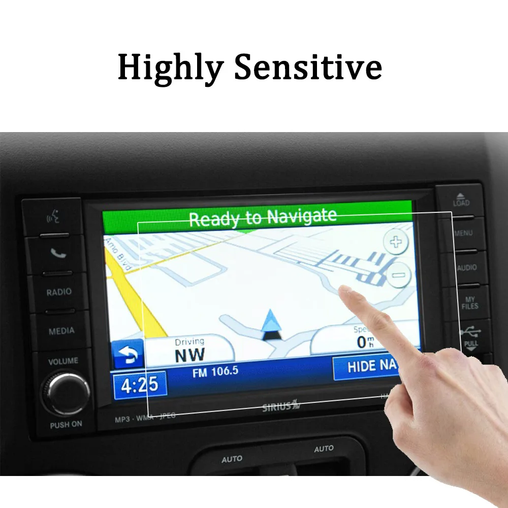 2 X Car navigator screen Protector for Jeep Wrangler 6.5" Display 2014-2017 
