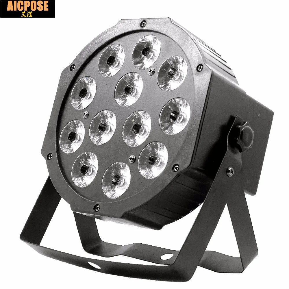 12 шт. 12 Вт светодиодные лампы 12x12 Вт светодиодные Par огни RGBW 4в1 плоский par led dmx512 дискотечные огни профессиональное сценическое dj оборудование