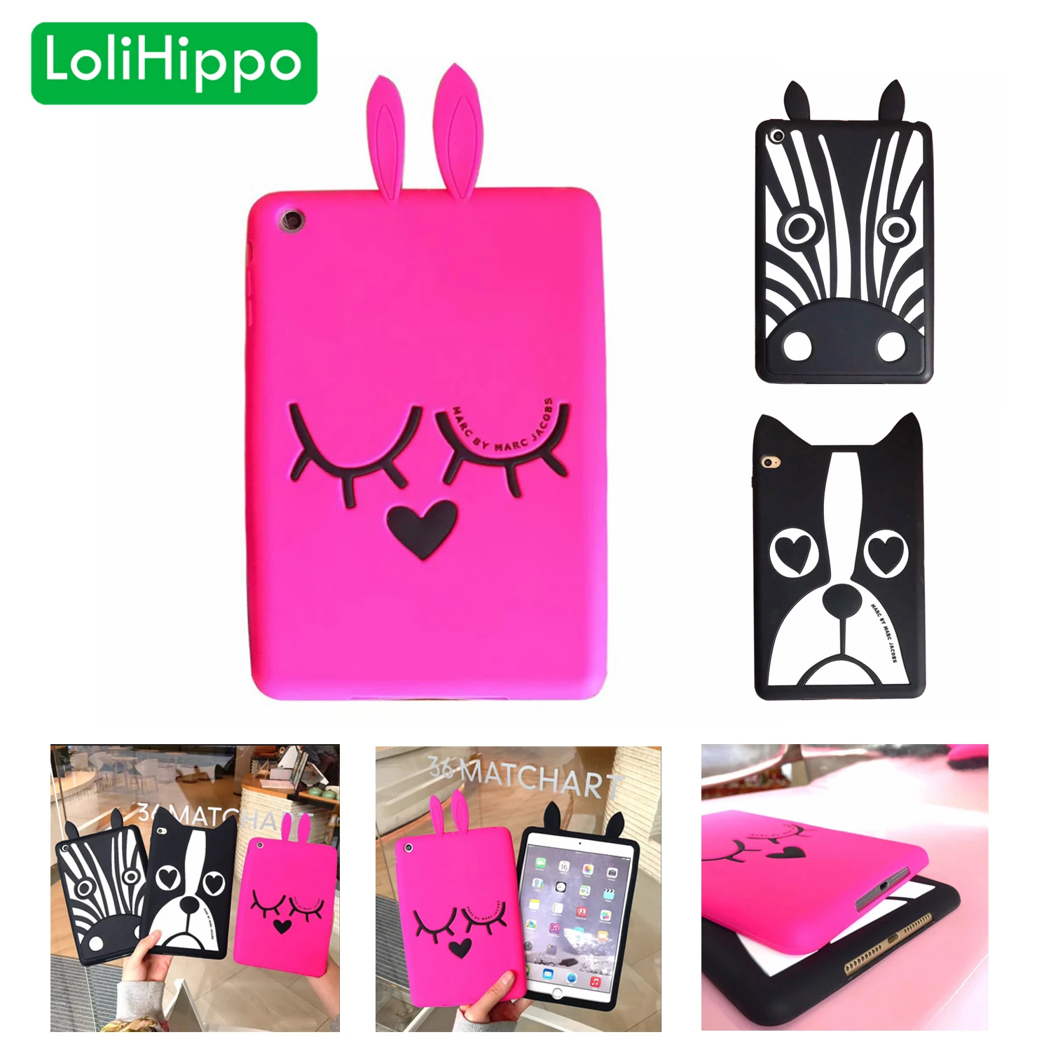 Мягкий силиконовый чехол LoliHippo Rabbit Dog Zebra для Apple iPad 9 7 &quot2017 2018 A1893 A1954 A1822 A1823