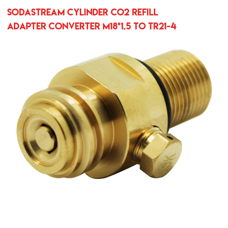 Soda Club Sodastream Cylinder CO2 Refill Adapter Converter M18*1.5 to TR21-4 The Second Model Soda Stream Maker Valve Adapter