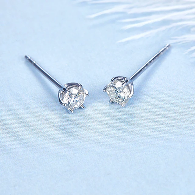 2019 New 0 1ct Diamond Earrings Gold 18k Luxury Jewelry For Women 2019 New 0 1ct Diamond Earrings Gold 18k Luxury Jewelry For Women Small Two Color