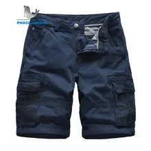 Новые мужские Шорты однотонные мужские свободные шорты камуфляжные большие карманы армейская зеленая молния модные шорты с принтом мужские большие размеры