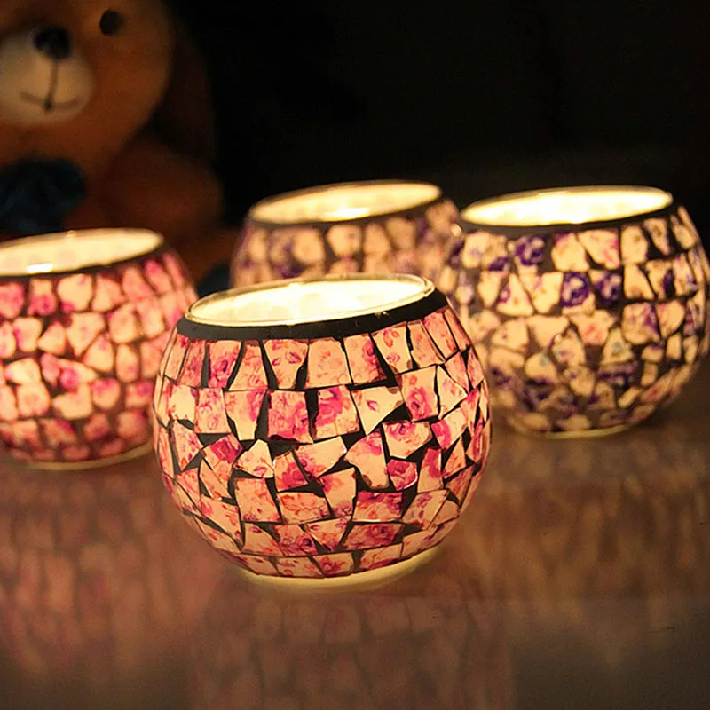 

Beautiful Glass Candle Holder Candle Aromatherapy Furnace Scent Essential Oil Burner Fragrance Aromatherapy Diffuser Gift Decor