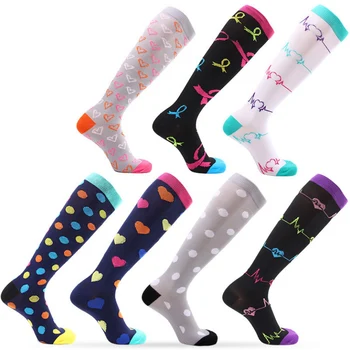 

Fashion Multi-Color Women Long Thigh High Socks Compression Stretch Long Socks Elastic Party Nursing Calf Funny Socks Female