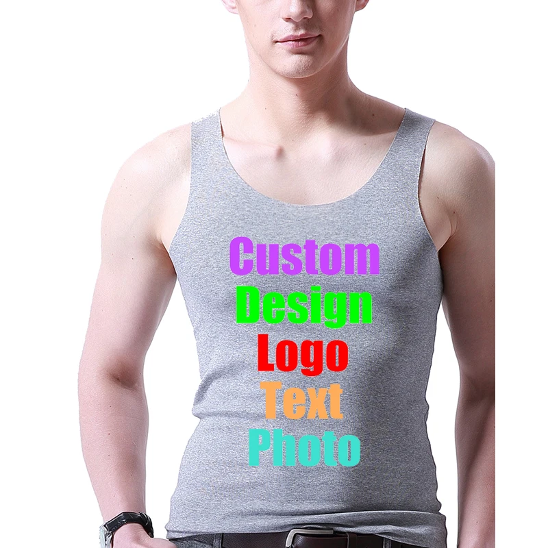 

Sexy Slim High Elastic Men Tanks Top Solid Male Ice Silk Tees Rock Hip Hop Custom Logo Photo Text Printed Design Man Boy Shirts