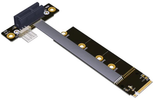 Кабель-удлинитель для видеокарты M2 PCIe PCI-E 3 0x1x4x16 25 см R41SR с линией питания майнинга