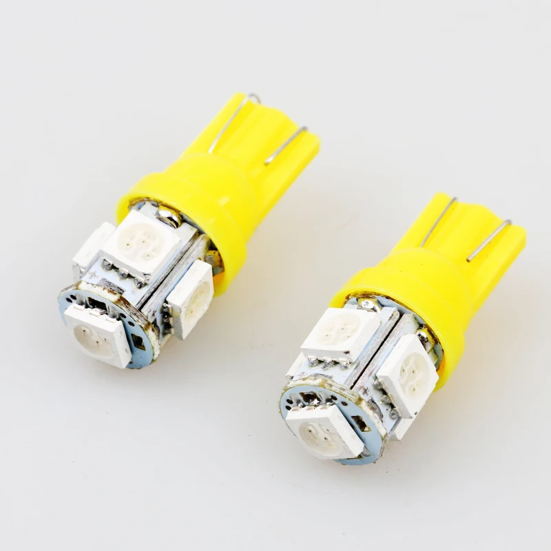 1 шт. T10 W5W 5050 5 SMD 194 168 светодиодный белый/синий/красный/зеленый/желтый клиновидный для салона боковой приборной панели лицензионный светильник для автомобиля