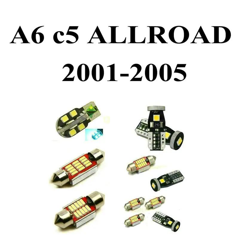 Светодиодный лампы для декора автомобиля для Audi A6 c5 ALLROAD 2001-2005 Ошибка Отмена Купол Чтение козырек сигнальная лампа для дверей Авто магистрали 22 pc