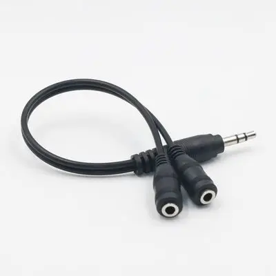 3.5 mm Headphone Earphone Audio Cable Micphone Y Splitter Adapter 1 Female to 2 male Connected Cord to Laptop 3.5 mm Headphone Earphone Audio Cable Micphone Y Splitter Adapter 1 Female to 2 male Connected Cord to Laptop