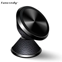 Tancredy автомобиль-Стайлинг Универсальный автомобильный держатель телефона кожа вращающегося магнитного металла горе стенд с световой круг ночью