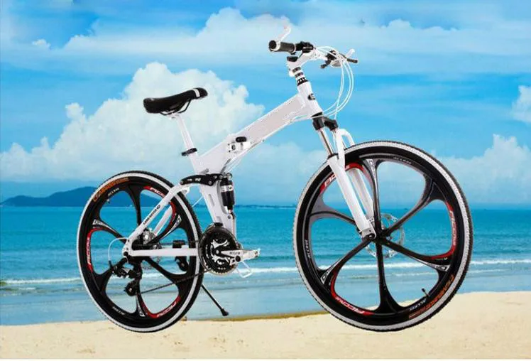 Sale Kalosse Soft-tail frame  folding mountain bicycle   26*2.125 Tires  Hydraulic brakes  21/24/27/30speed , tyre dirt bike 1