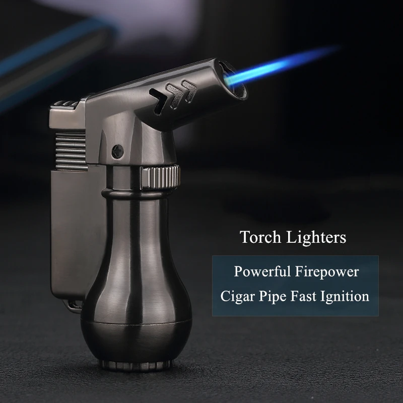 Compact Jet Butane Metal Lighter Welding Torch Windproof Straight Into