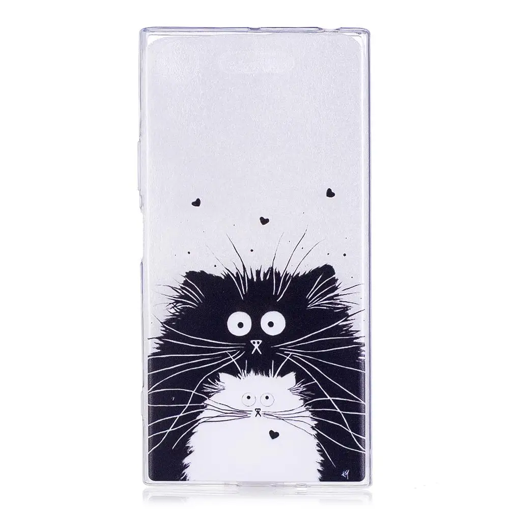 For Sony Xperia XZ1 compact case silicon cartoon animal painted transparent soft Gel TPU case for Sony Xperia XZ1 Compact cover