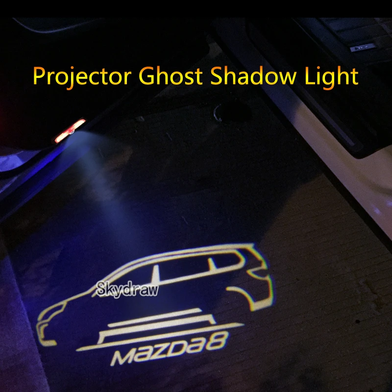 

2 Piece For Mazda 8 Mazda MPV (2011-2019) Car LED Door Warning Light Projector Ghost Shadow Light (Logo Customizable)