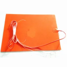 400*600*1,5 мм Тепловая панель для 3D-принтера гибкий силиконовый подогреватель 110 в 1200 Вт клейкая 1 сторона 100 к термистор 1000 мм свинцовая проволока