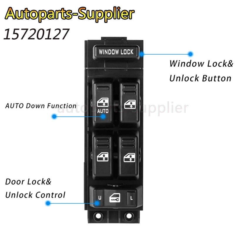New 15720127 15045085 Master Power Window Switch For Chevy Silverado