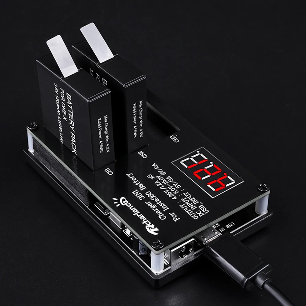 

3 In 1 Practical Accessories Quick Smart Micro USB Durable Battery Charger Rechargeable Portable For Cameras For Insta360 One X