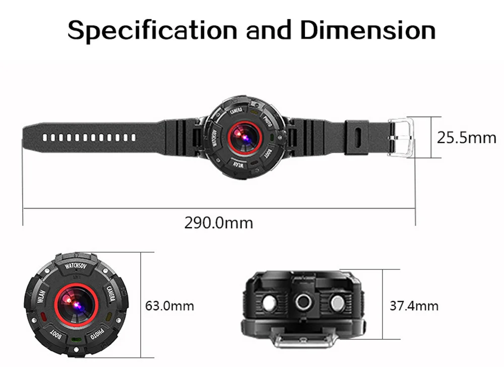 Volemer G600 Watch Camera Waterproof Drop resistant Swim Diving Sports DV WiFi App 1080P DVR Video Recorder Bracelet Camcorder (12)
