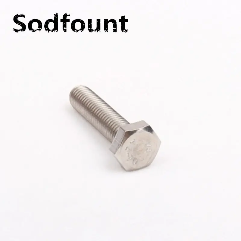 5 шт. DIN933 GB5783 M14x25/30/35/40/45-150 мм 304 шестигранные болты из нержавеющей стали снаружи