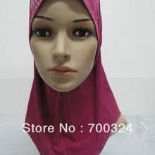H414b Красивая маленькая девочка хиджаб, быстрая, разные цвета, можете заказать один десяток Все Белый