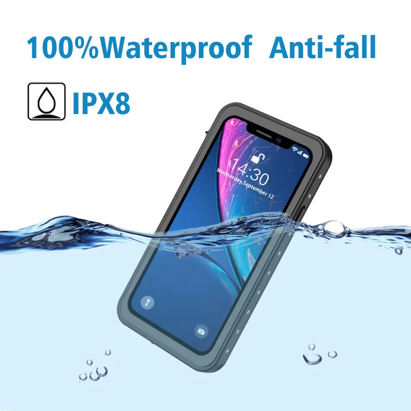100% водонепроницаемый IPX8 для iPhone 7 8 Plus X XS чехол MAX XR защитный телефона подводный