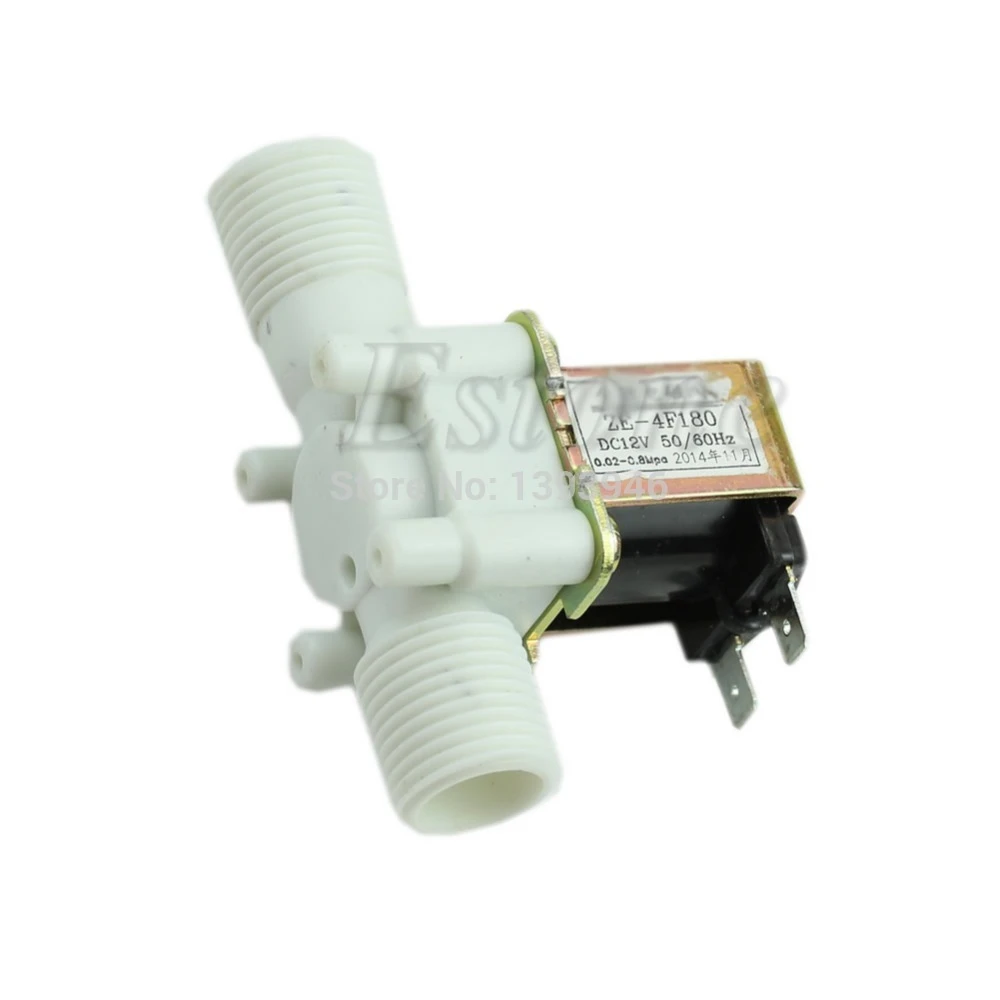 Electric Solenoid Valve Magnetic 1/2 DC 12V N/C Water Air Inlet Flow Switch Normally Closed 