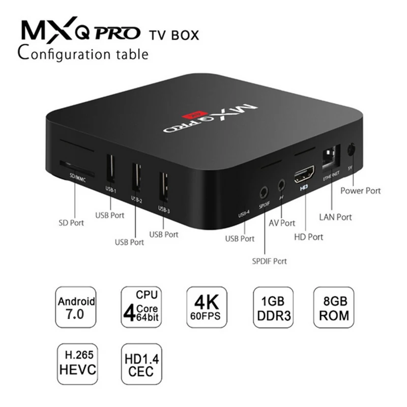 

Newest Apps Android Smart TV Box Amlogic S905W MXQ PRO TV Box 1+8GB Android 7.0 Quad Core WiFi Movie Media Player