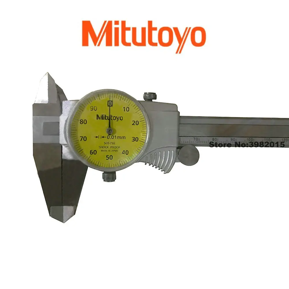 US $114.00 Original Mitutoyo Dial Caliper 505732 Measuring Tools 0150mm001 Stainless Steel Vernier Calipers Micrometer