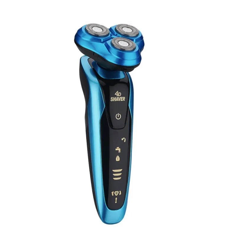 

Triple Blade Rechargealbe Electric Shavers Trimmer Beard Rotary Floating 4D 3-Head Hair Razor Blades For Men