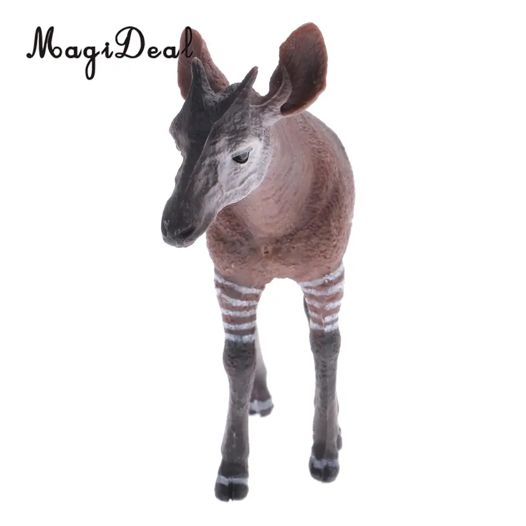 MagiDeal 1Pc Realistic Okapi Wildlife Zoo Animal Figurine Model Action Figure for Kids Toy Gift Decoration