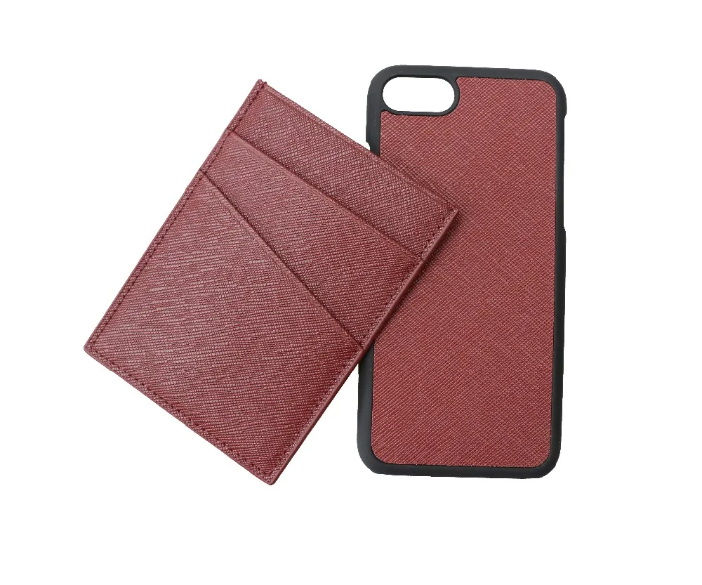 Ультратонкий кредитный держатель для карт MINI Saffiano, кожаный Универсальный кошелек для карт, кошелек, чехол для Iphone