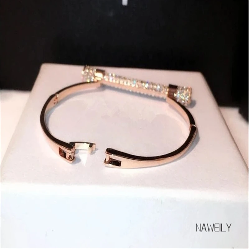 Роскошный Лучший браслет-кафф с кристаллами браслеты для женщин ювелирные изделия браслет на руку Мода Стразы браслет