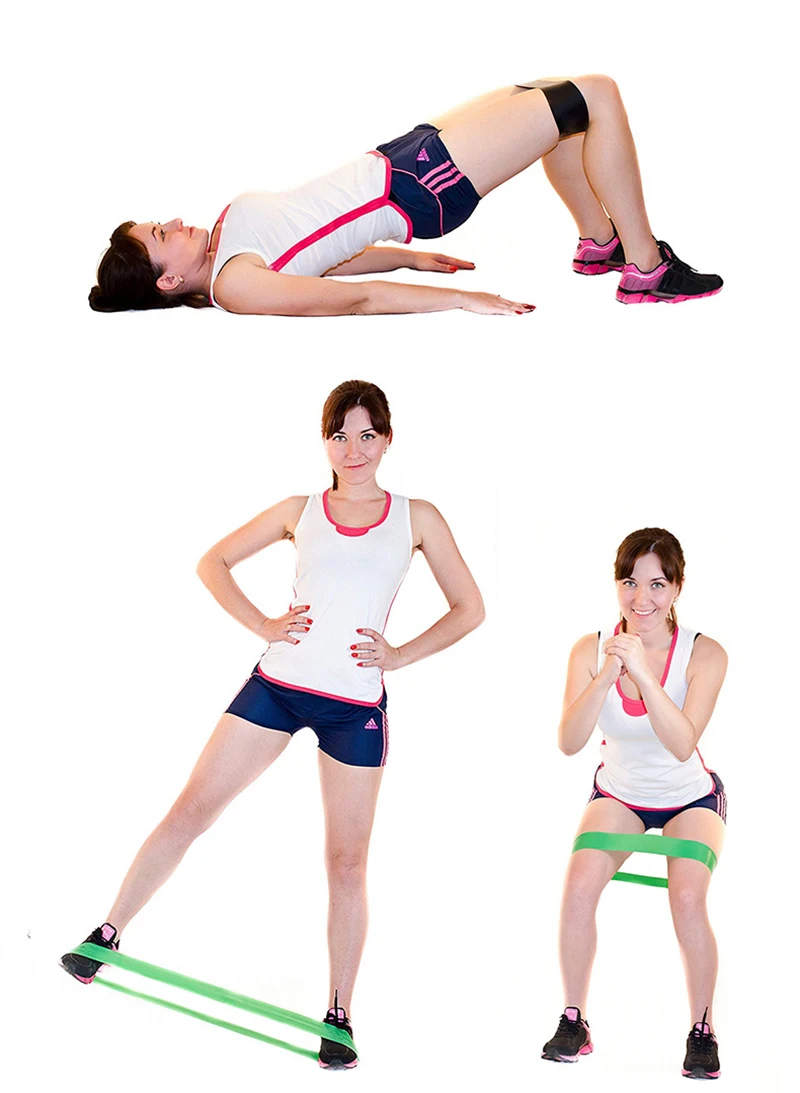 50 см Для женщин Пилатес Эспандеры резиновые петли Кроссфит сила Фитнес тренировки Expander легкая атлетика Бодибилдинг