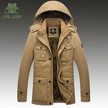 Plus Größe L-8XL Winter Parkas Männer Daunenjacke 2016 Starke Natur Warme windjacke Lose Marke AFS JEEP Ursprünglichen Männlichen Mäntel