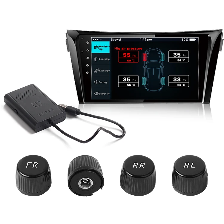 TPMS Auto part Tyre Android Navigation DVD Tire Pressure Monitoring