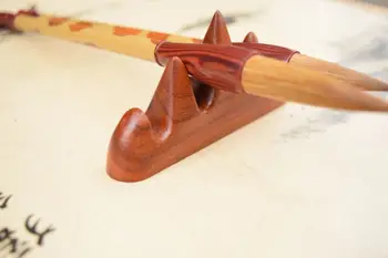 

Chinese Brush Pen Holder Stand Basic Wooden Style